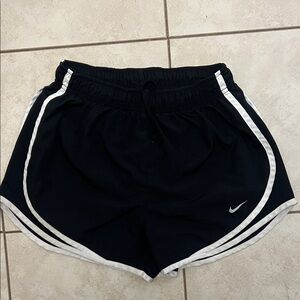 Nike Women's Black Athletic Shorts with White Trim